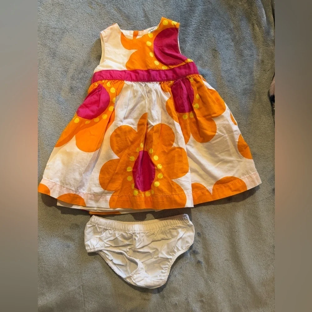 Carters spring dress with bloomers size 6m